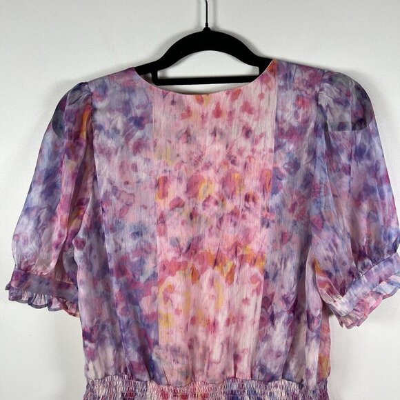 Amanda Uprichard Adriel Mini Cocktail Fairy Cotton Candy Wash Ruffle Dress‎ Sz M - Picture 10 of 11